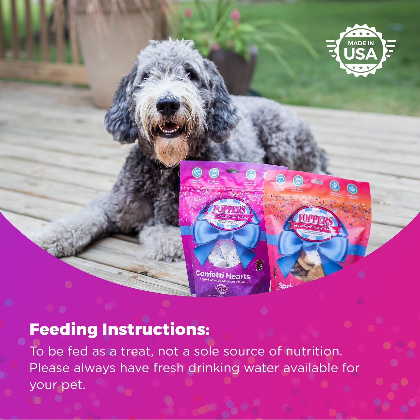 Feeding Instructions: To be fed as a treat, not a sole source of nutrition. Please always have fresh drinking water available for your pet.