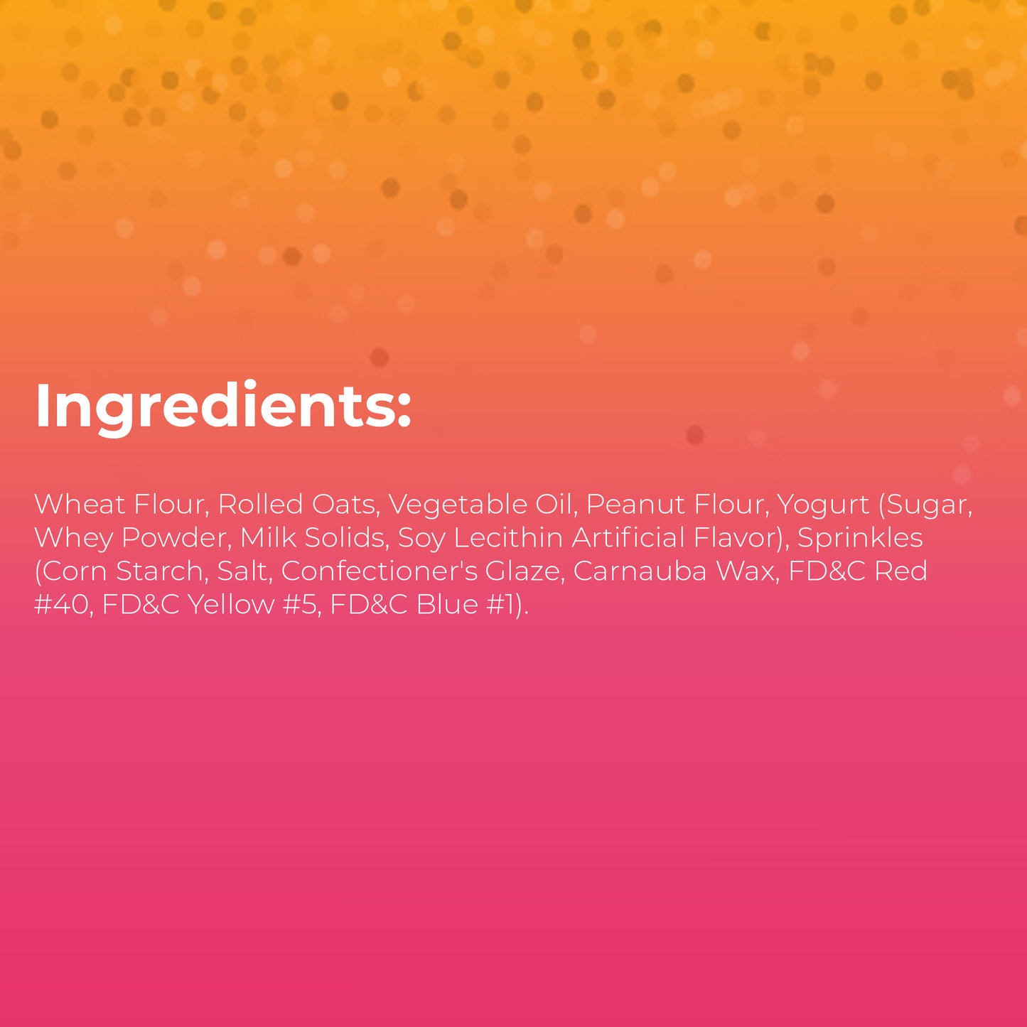Ingredient list.